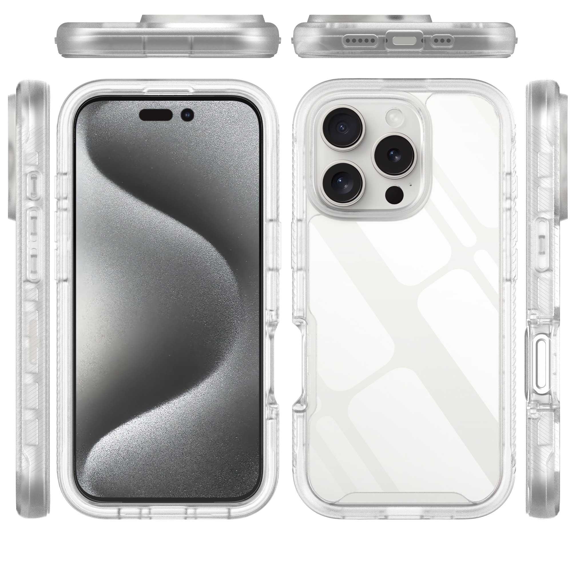 iPhone 16 Pro Max Mobilskal Full Protection, Genomskinlig