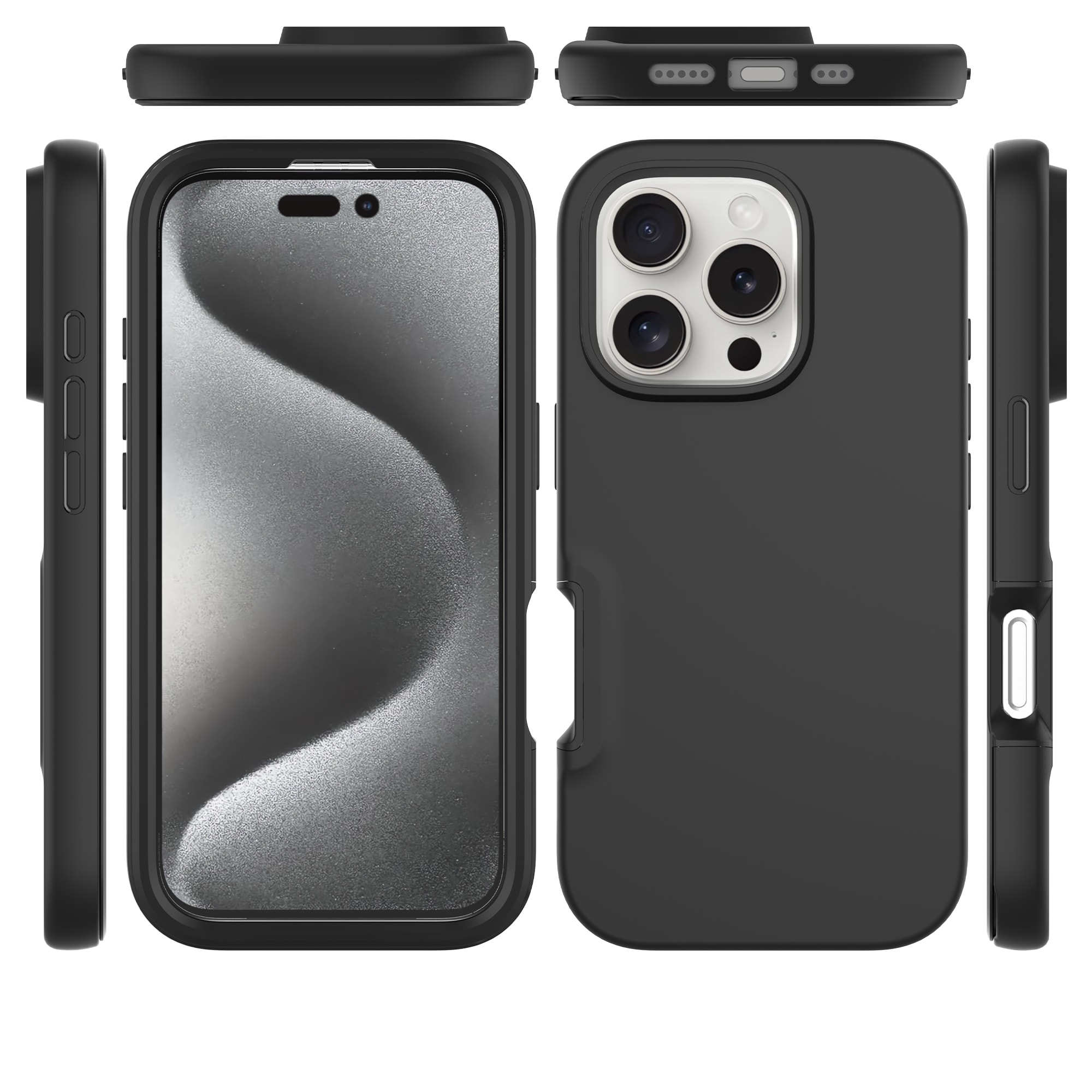 iPhone 16 Pro Max Mobilskal Full Protection, Svart
