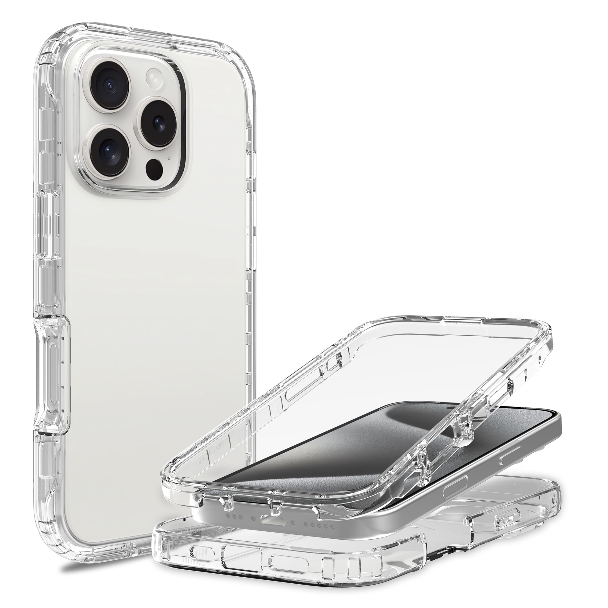 iPhone 17 Stöttåligt mobilskal med skyddsram Genomskinlig