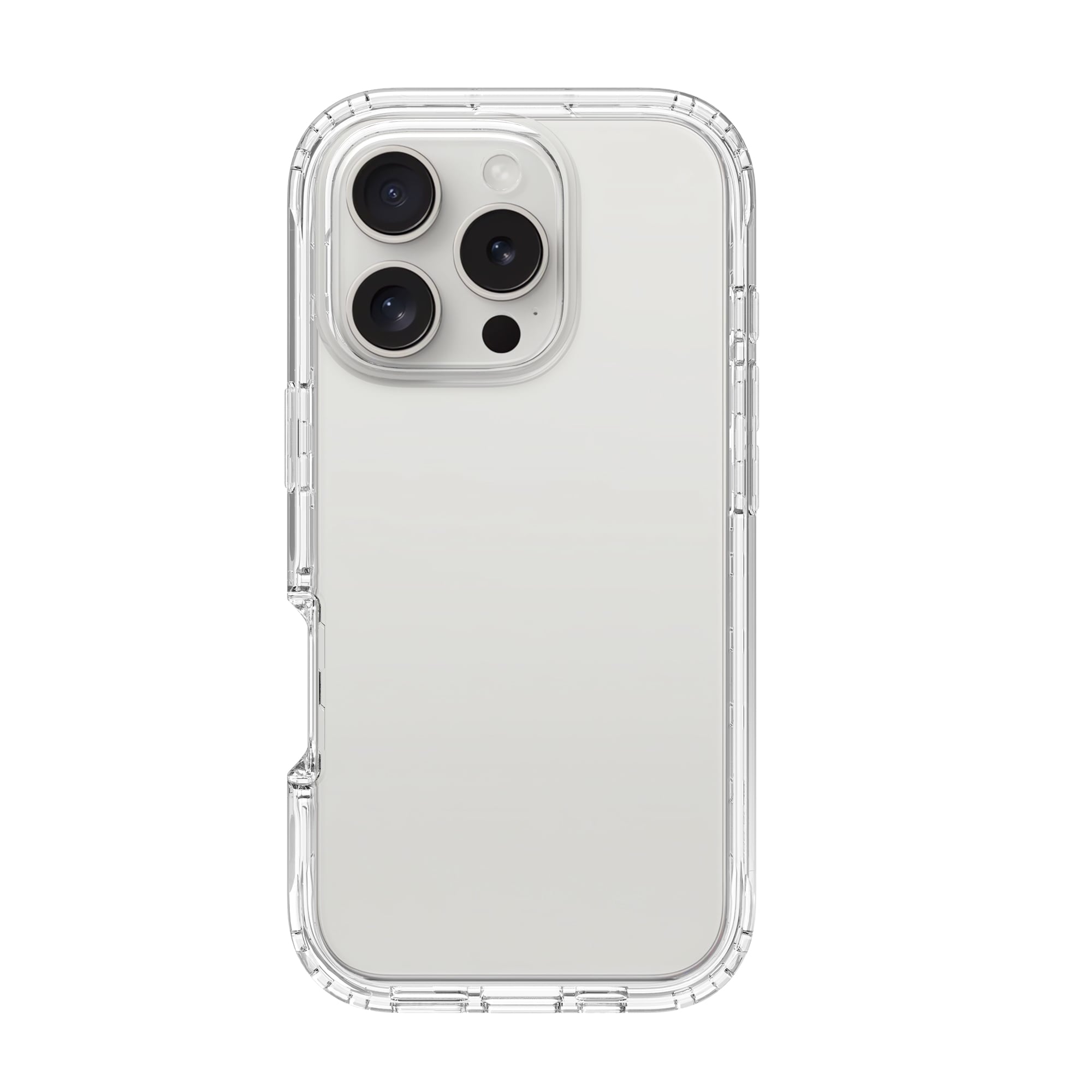 iPhone 16 Pro Stöttåligt mobilskal med skyddsram, Genomskinlig