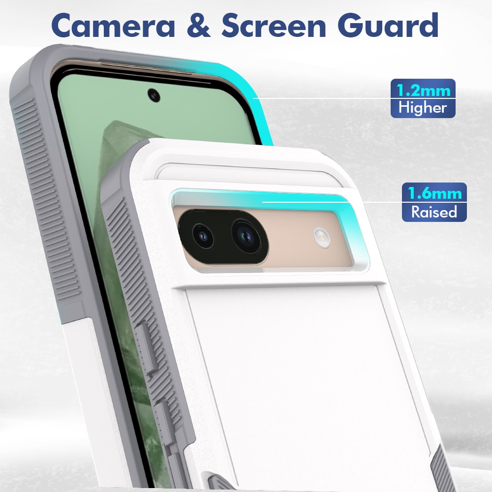 Google Pixel 8a Hybrid-skal Off-road, Vit