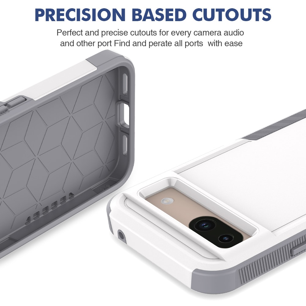 Google Pixel 8a Hybrid-skal Off-road, Vit