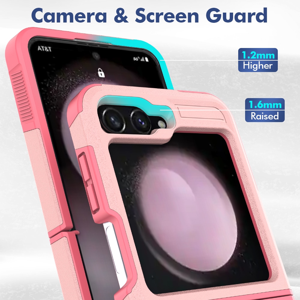 Samsung Galaxy Z Flip 7 FE Hybrid-skal Off-road, Rosa
