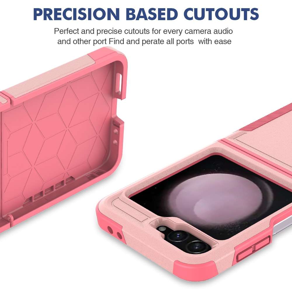 Samsung Galaxy Z Flip 7 FE Hybrid-skal Off-road, Rosa
