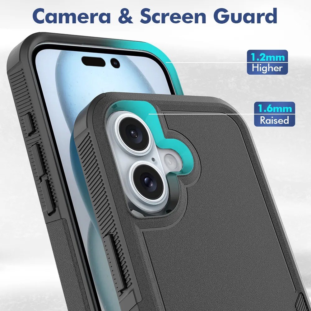 iPhone 16 Hybrid-skal Off-road, Svart