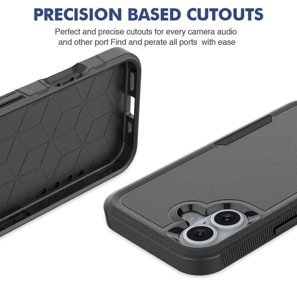 iPhone 16 Hybrid-skal Off-road, Svart