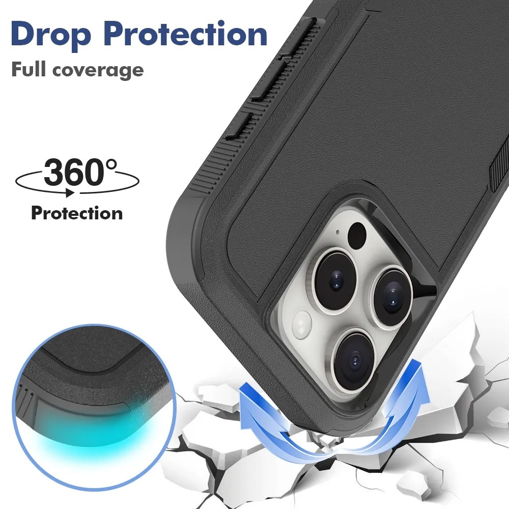 iPhone 16 Pro Max Hybrid-skal Off-road, Svart