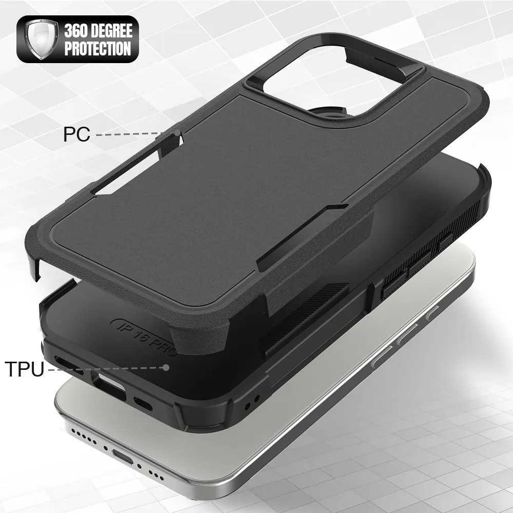 iPhone 16 Pro Max Hybrid-skal Off-road, Svart