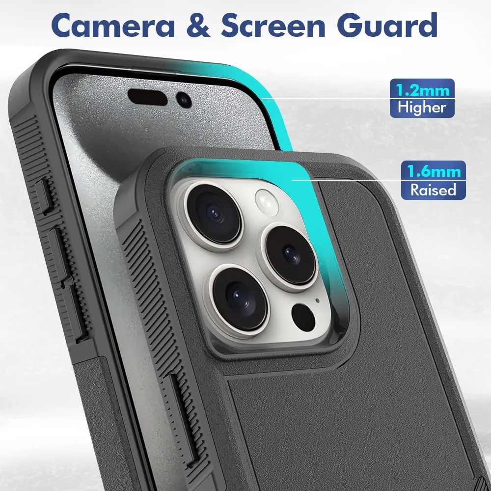 iPhone 16 Pro Max Hybrid-skal Off-road, Svart