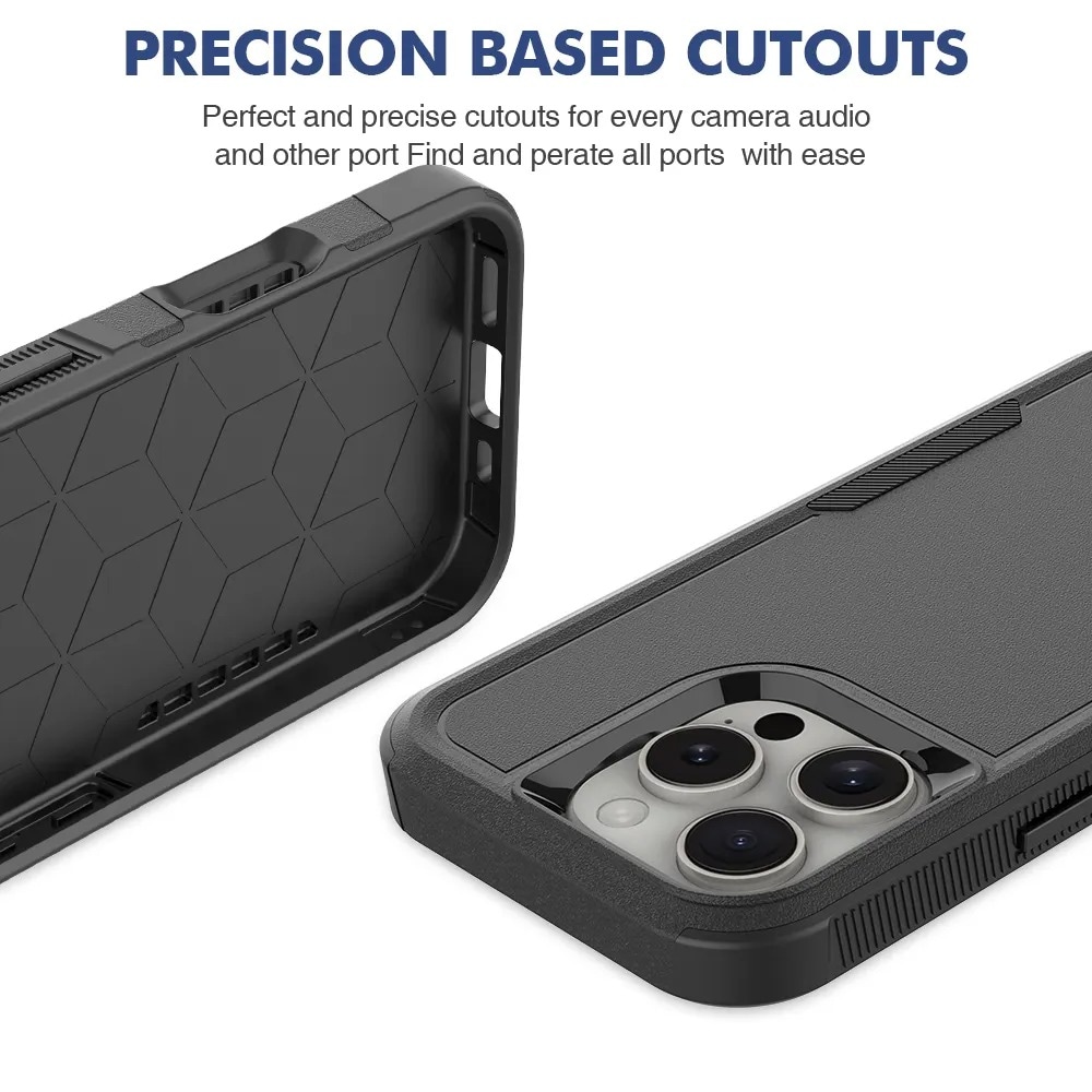 iPhone 16 Pro Max Hybrid-skal Off-road, Svart