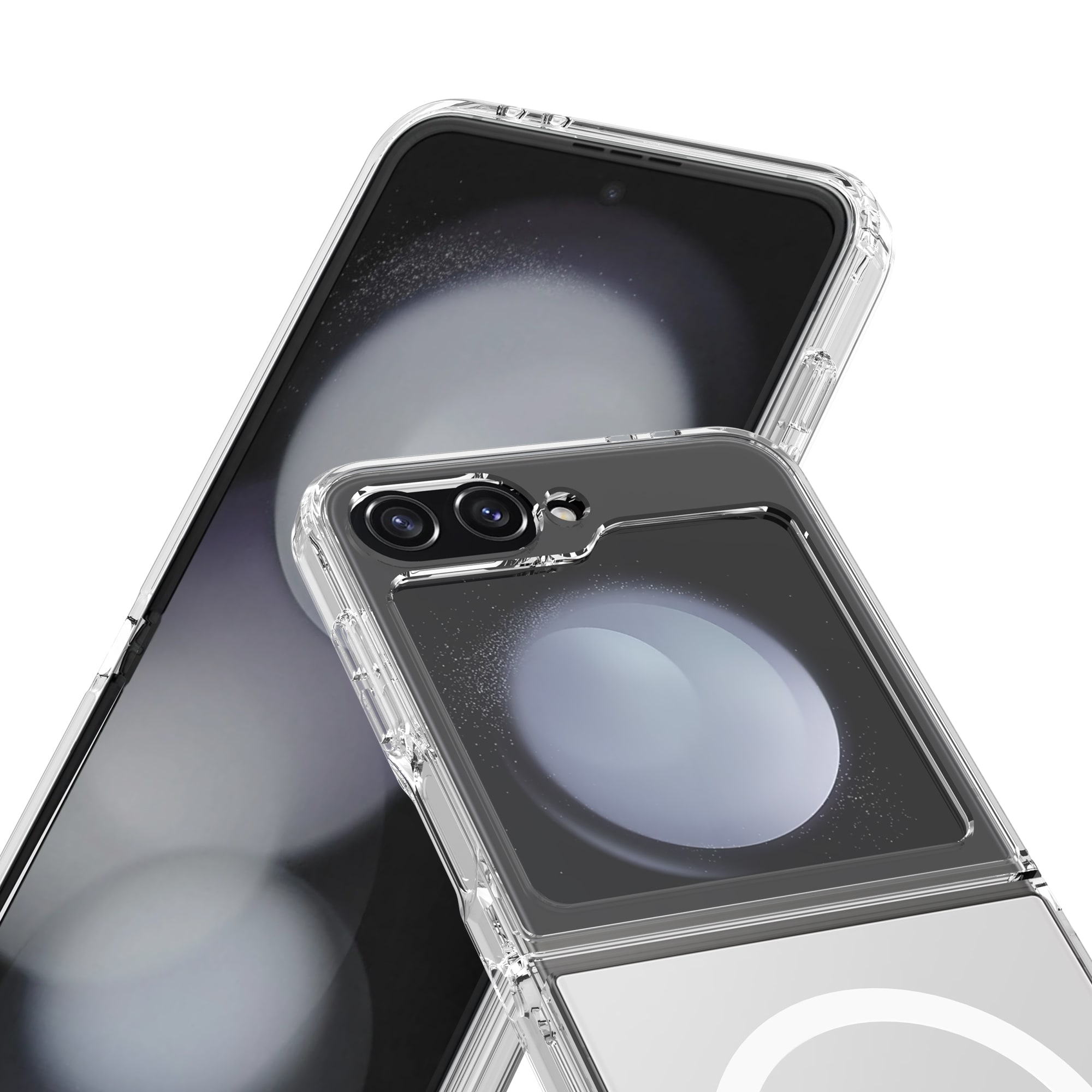 Samsung Galaxy Z Flip 7 MagSafe Hybrid-skal, Genomskinlig