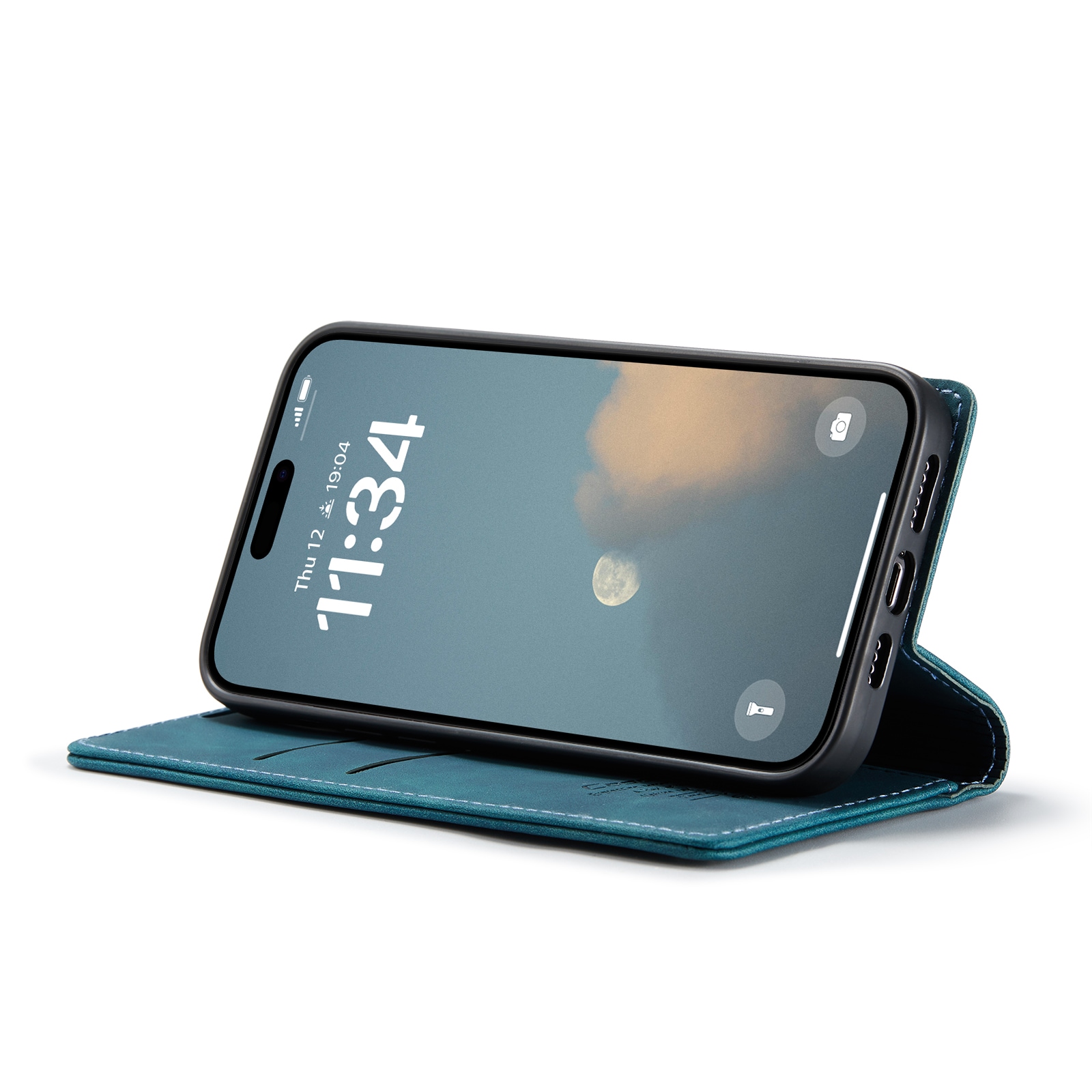 iPhone 16 Slimmat plånboksfodral, Blå