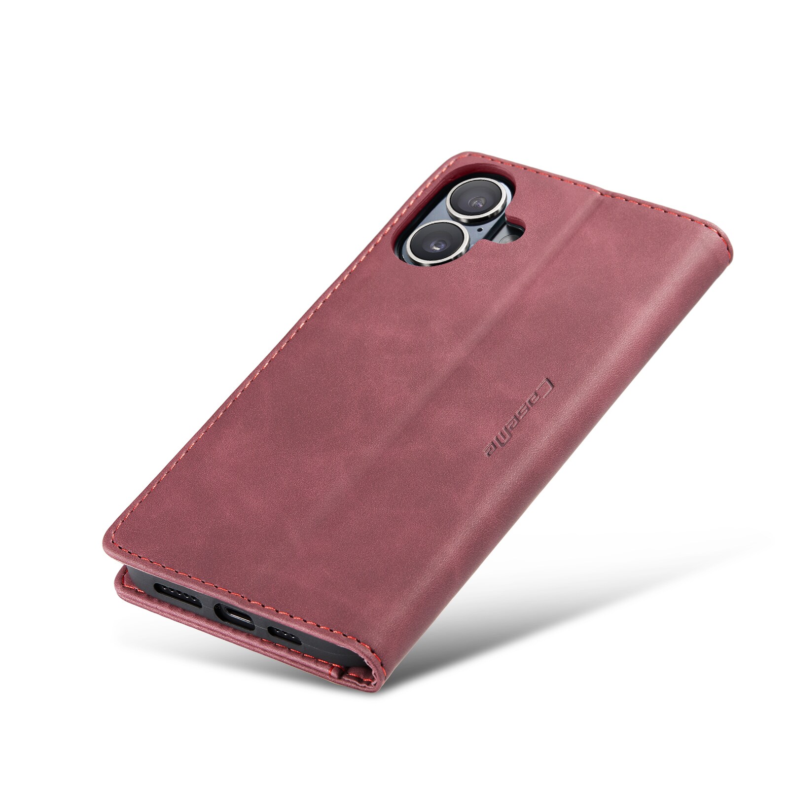 iPhone 16 Slimmat plånboksfodral, Röd