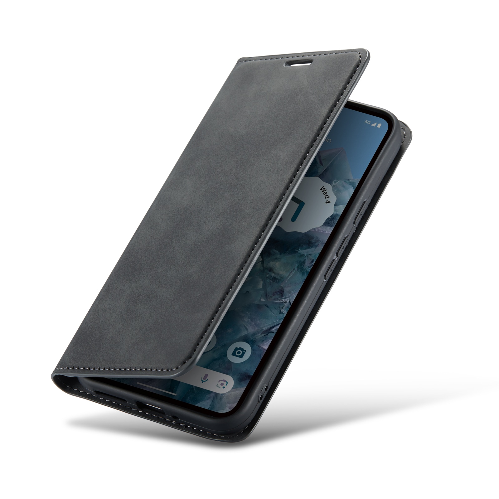 Google Pixel 9 Pro XL Slimmat fodral med kortfack, Svart