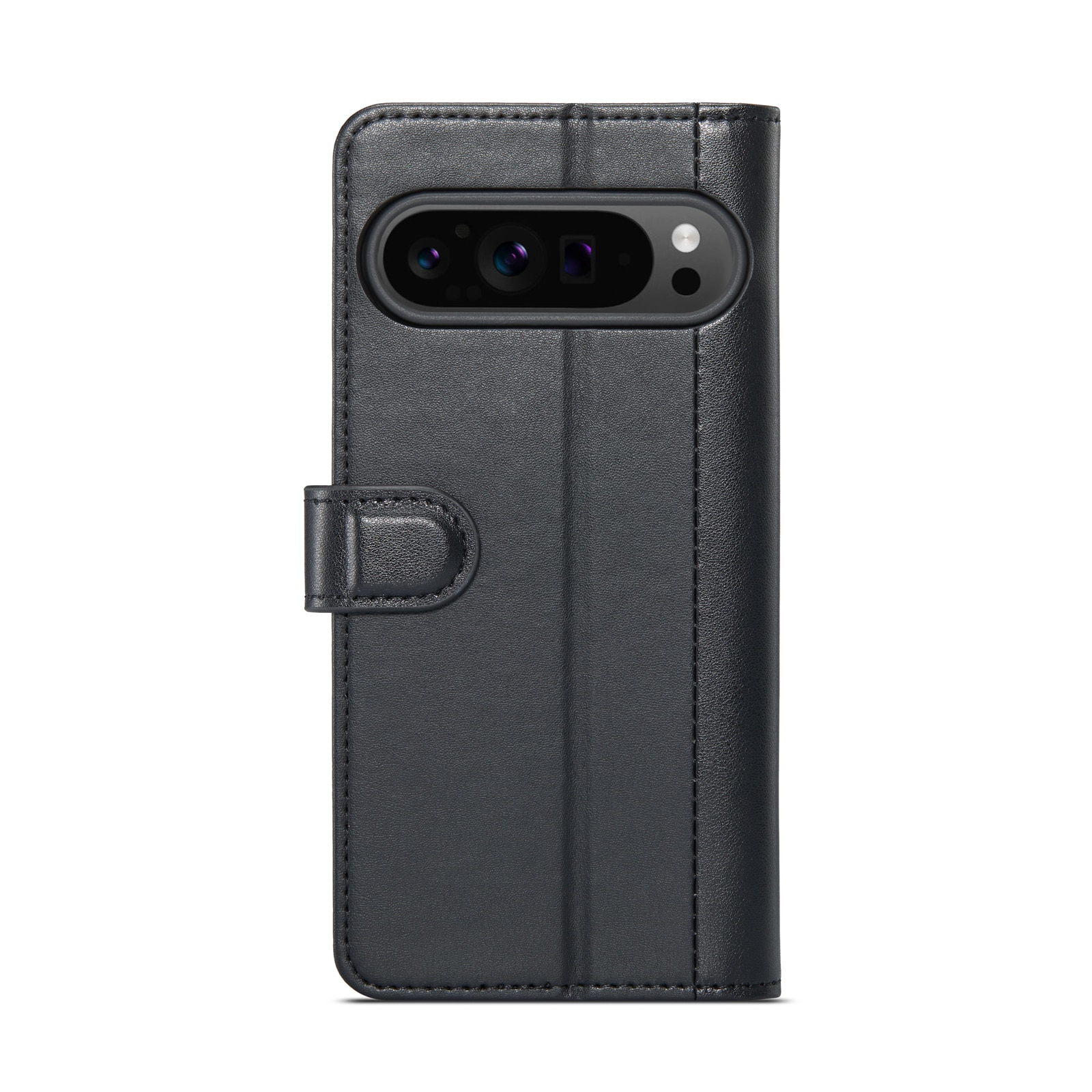 Google Pixel 9 Pro XL Plånboksfodral i Äkta Läder, Svart