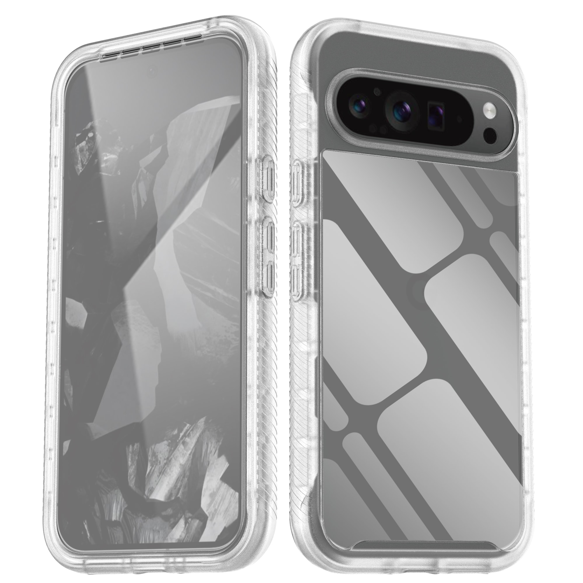 Google Pixel 9 Pro XL Mobilskal Full Protection, Genomskinlig