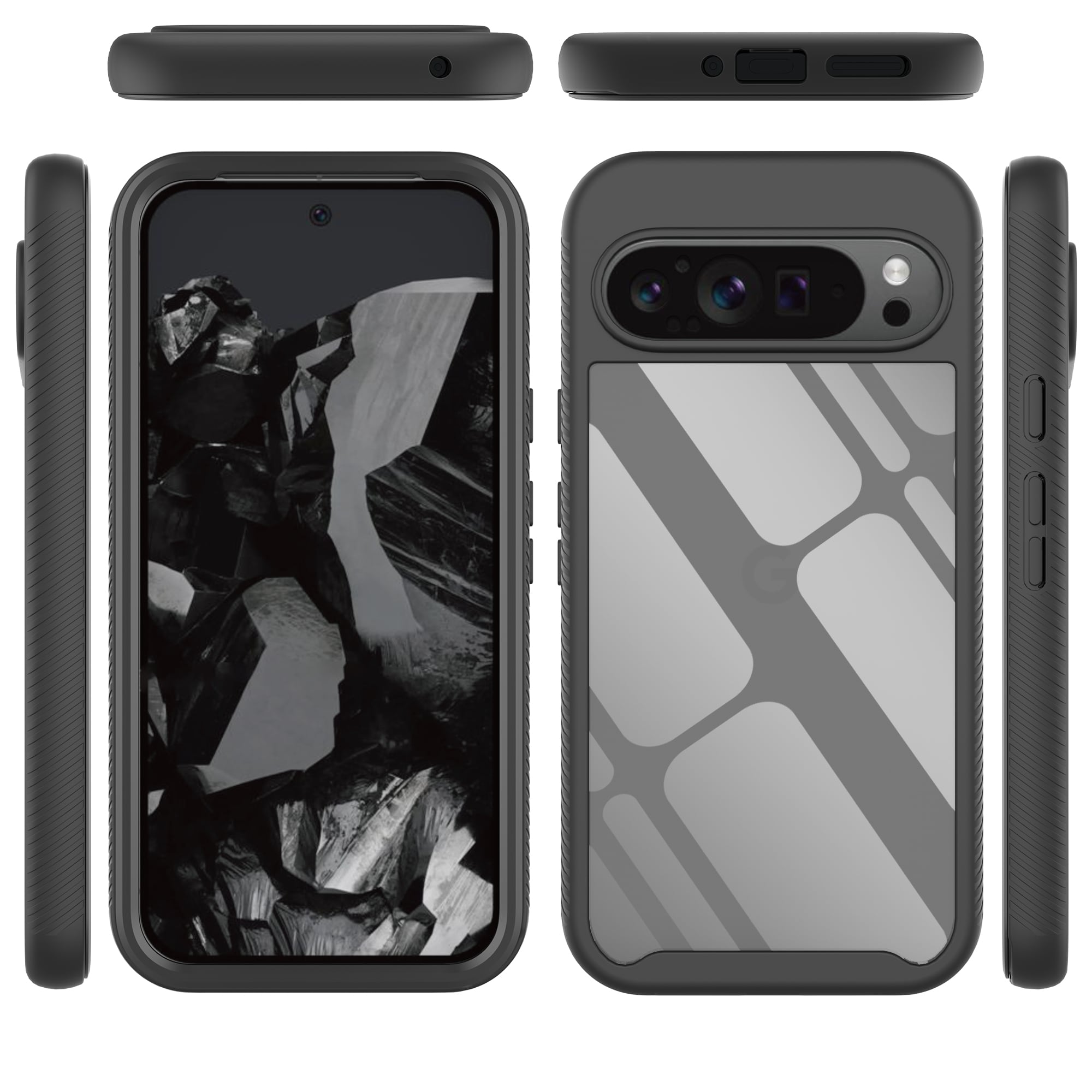Google Pixel 9 Pro XL Mobilskal Full Protection, Svart