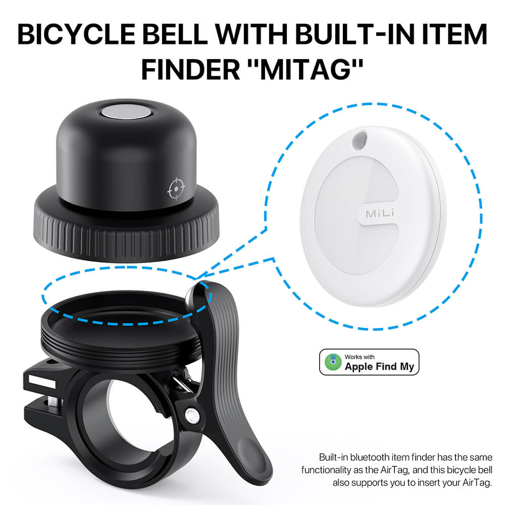 MiBell Anti-loss Ringklocka till cykel, svart