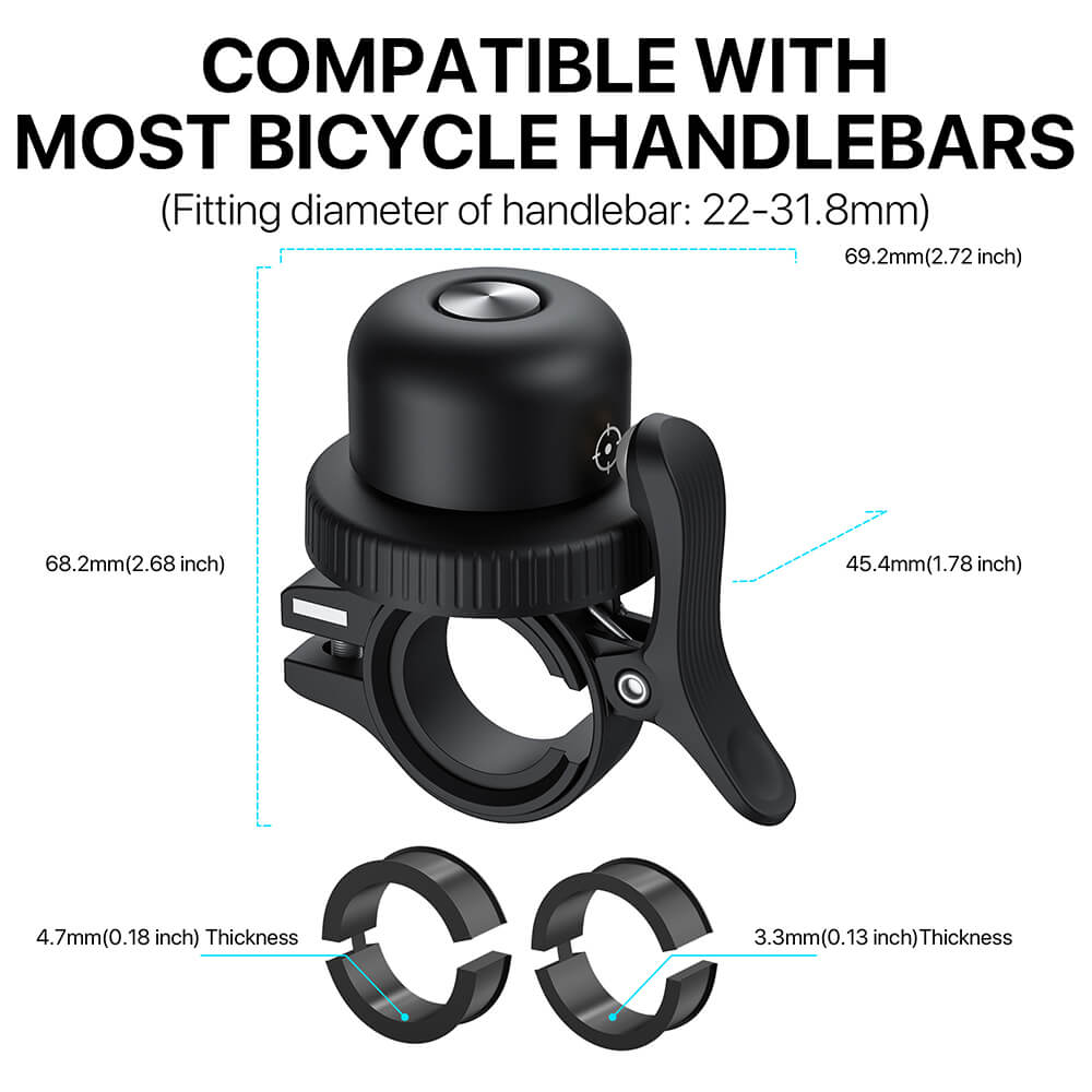 MiBell Anti-loss Ringklocka till cykel, svart