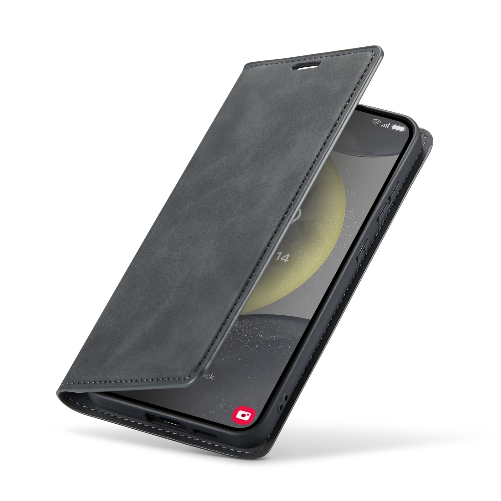 Samsung Galaxy S24 FE Slimmat fodral med kortfack, Svart