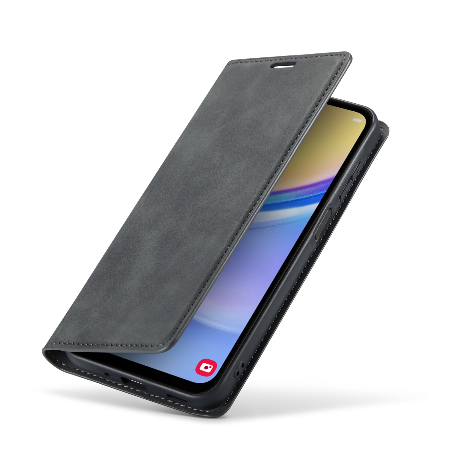 Samsung Galaxy A16 Slimmat fodral med kortfack, Svart