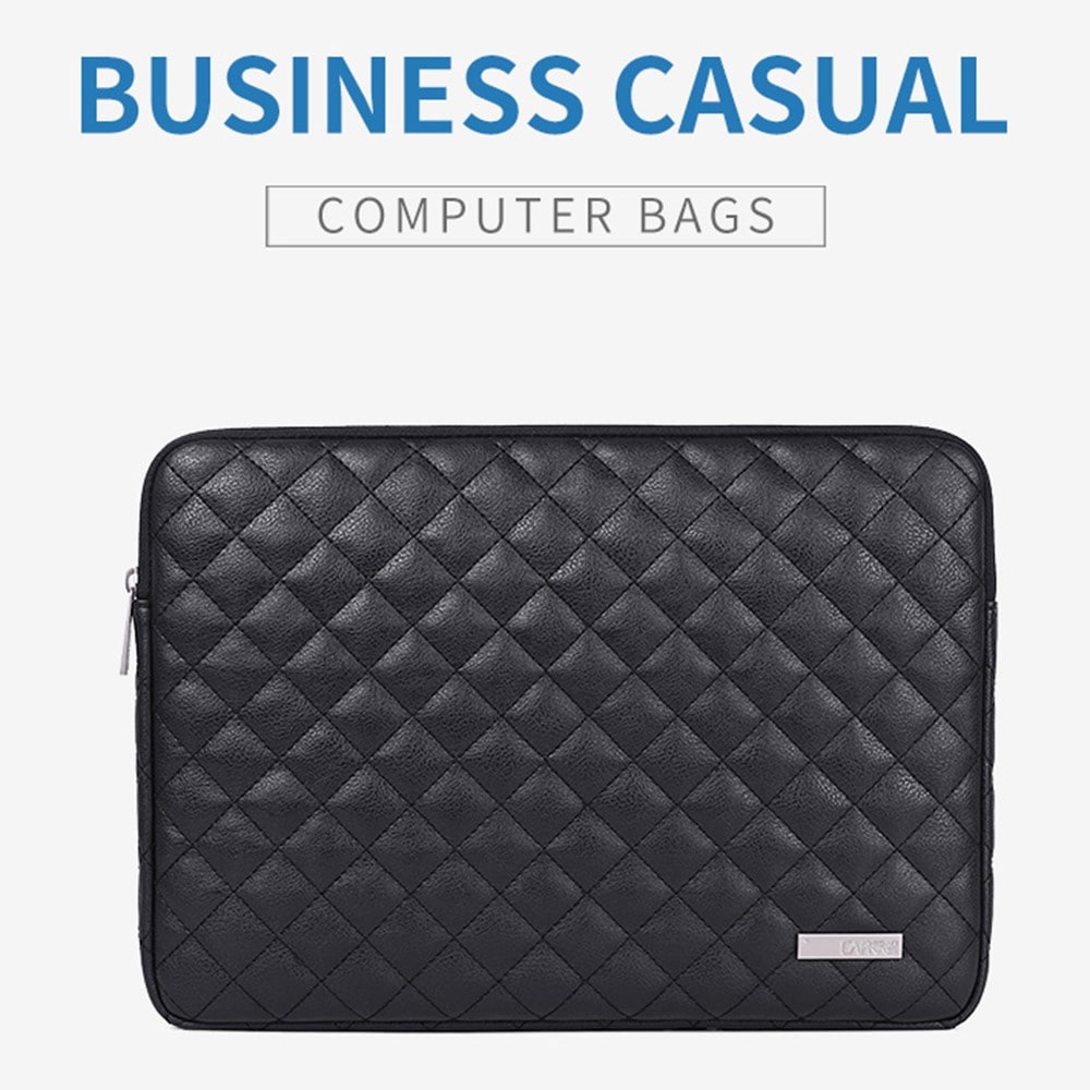 13" Quiltat laptopfodral, svart