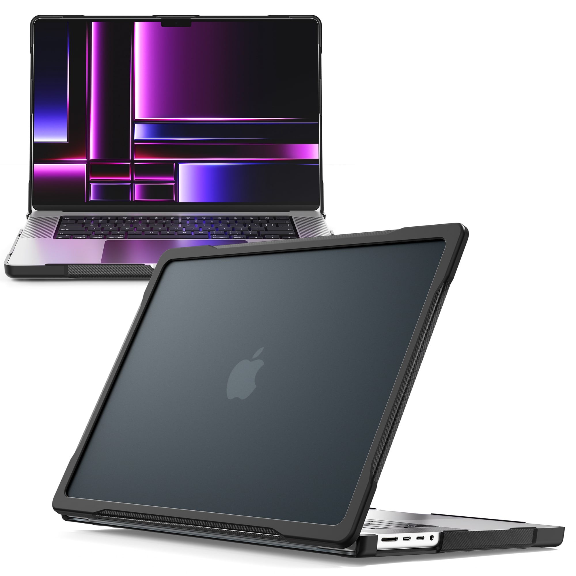 Apple MacBook Pro 16 2021 Stöttåligt Hybrid-skal Svart