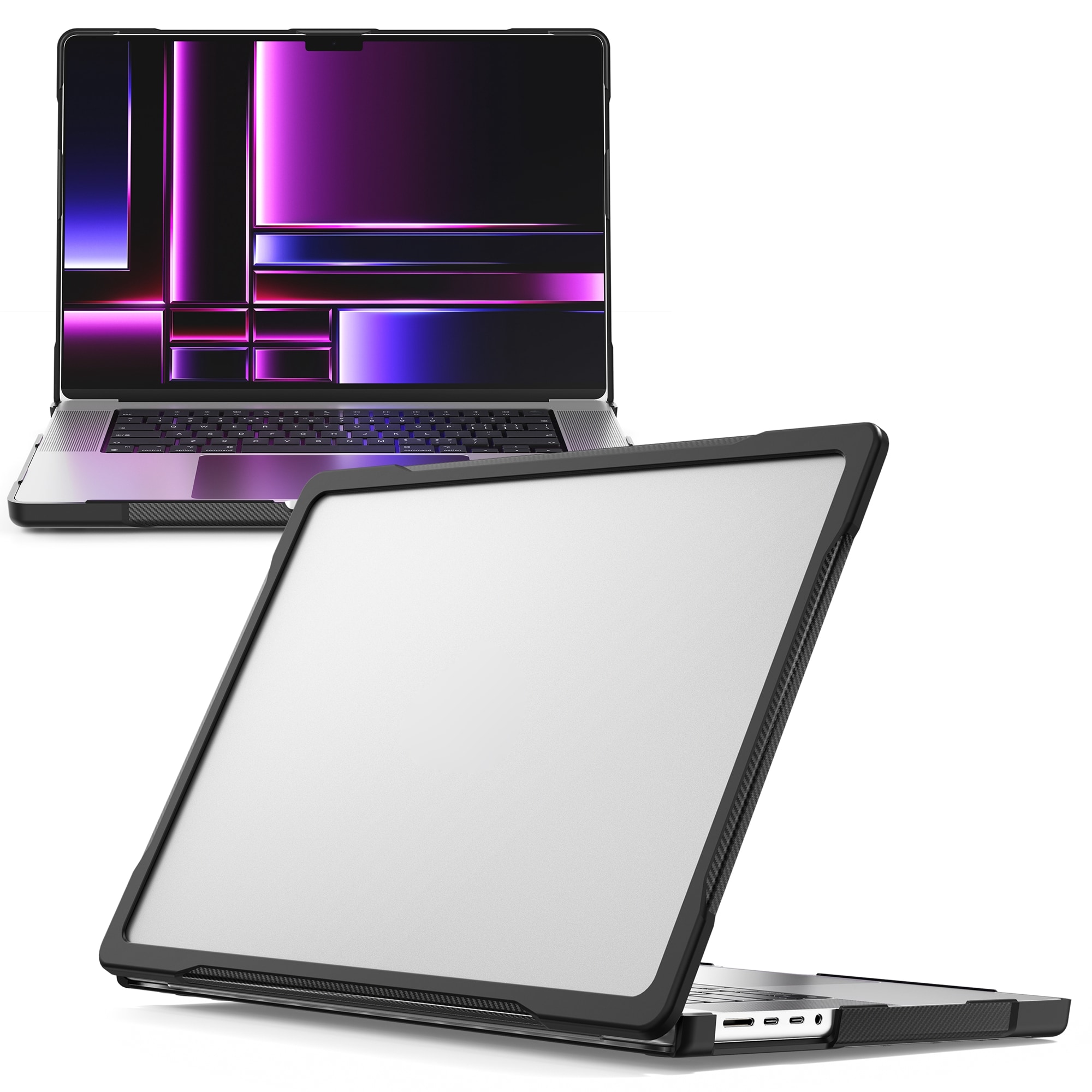 Apple MacBook Pro 16 2021 Stöttåligt Hybrid-skal Genomskinlig