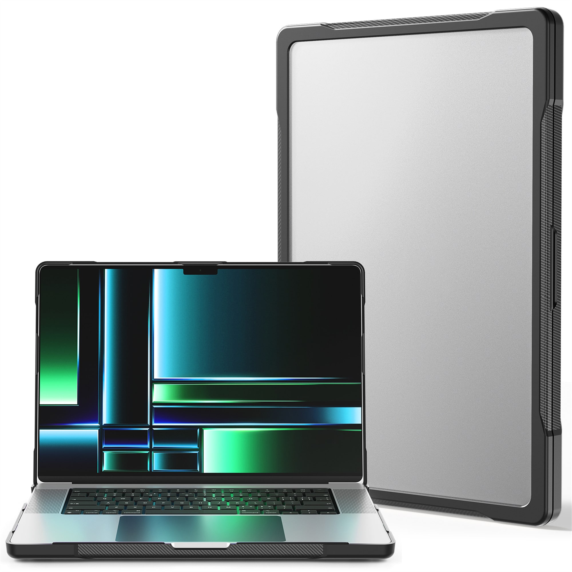 Apple MacBook Pro 14 2024 Stöttåligt Hybrid-skal Genomskinlig