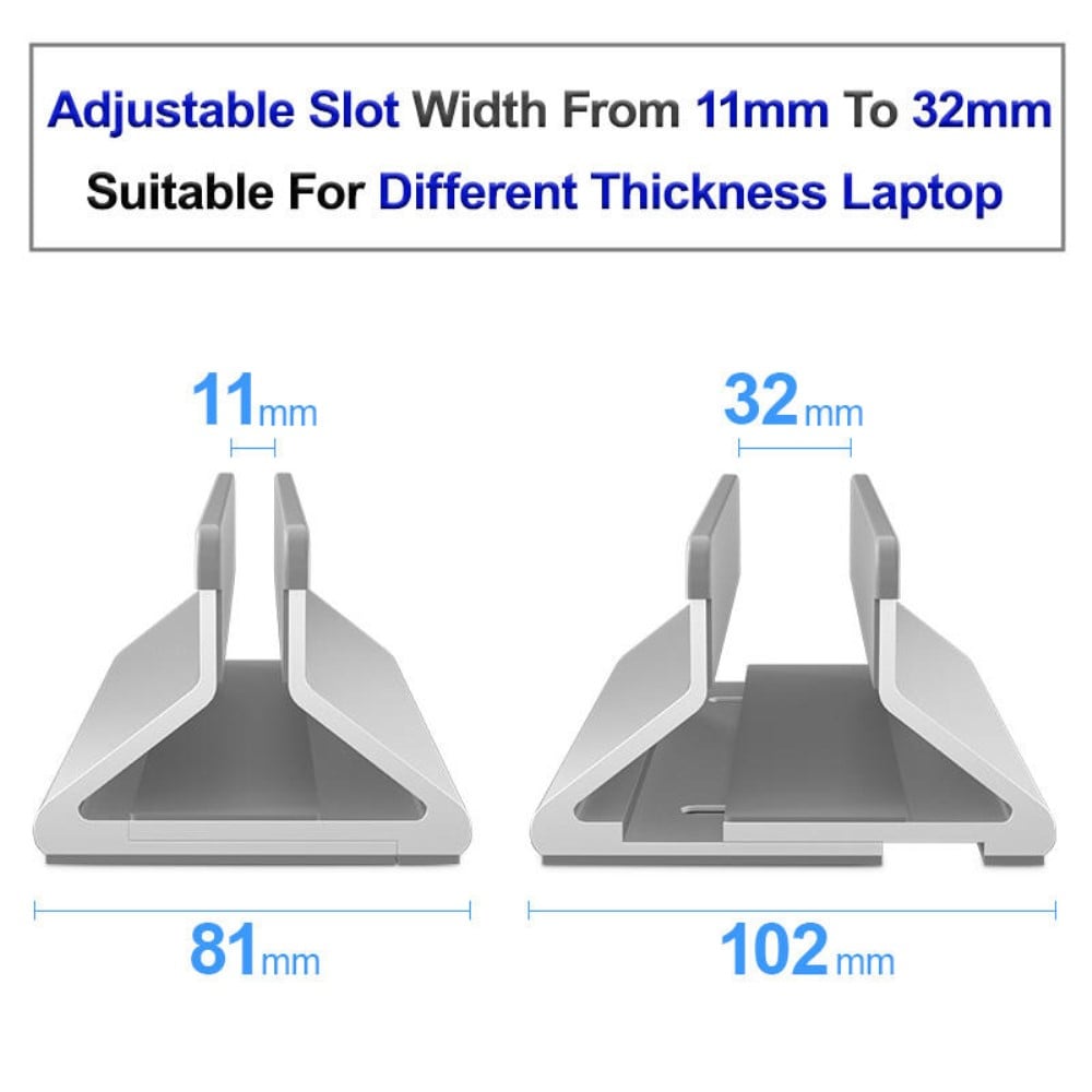 Justerbart förvaringsställ för Laptop & Surfplatta, svart