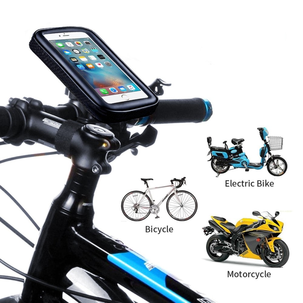 Vattentät mobilhållare till cykel/motorcykel XXL, svart