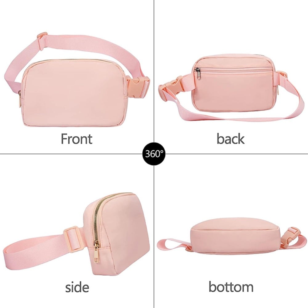 Väska Crossbody i nylon, rosa