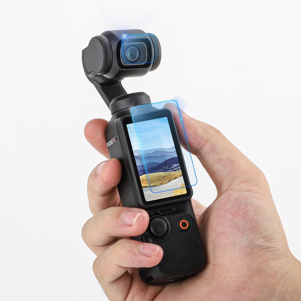 DJI Osmo Pocket 3 Skärmskydd & Linsskydd i Härdat Glas