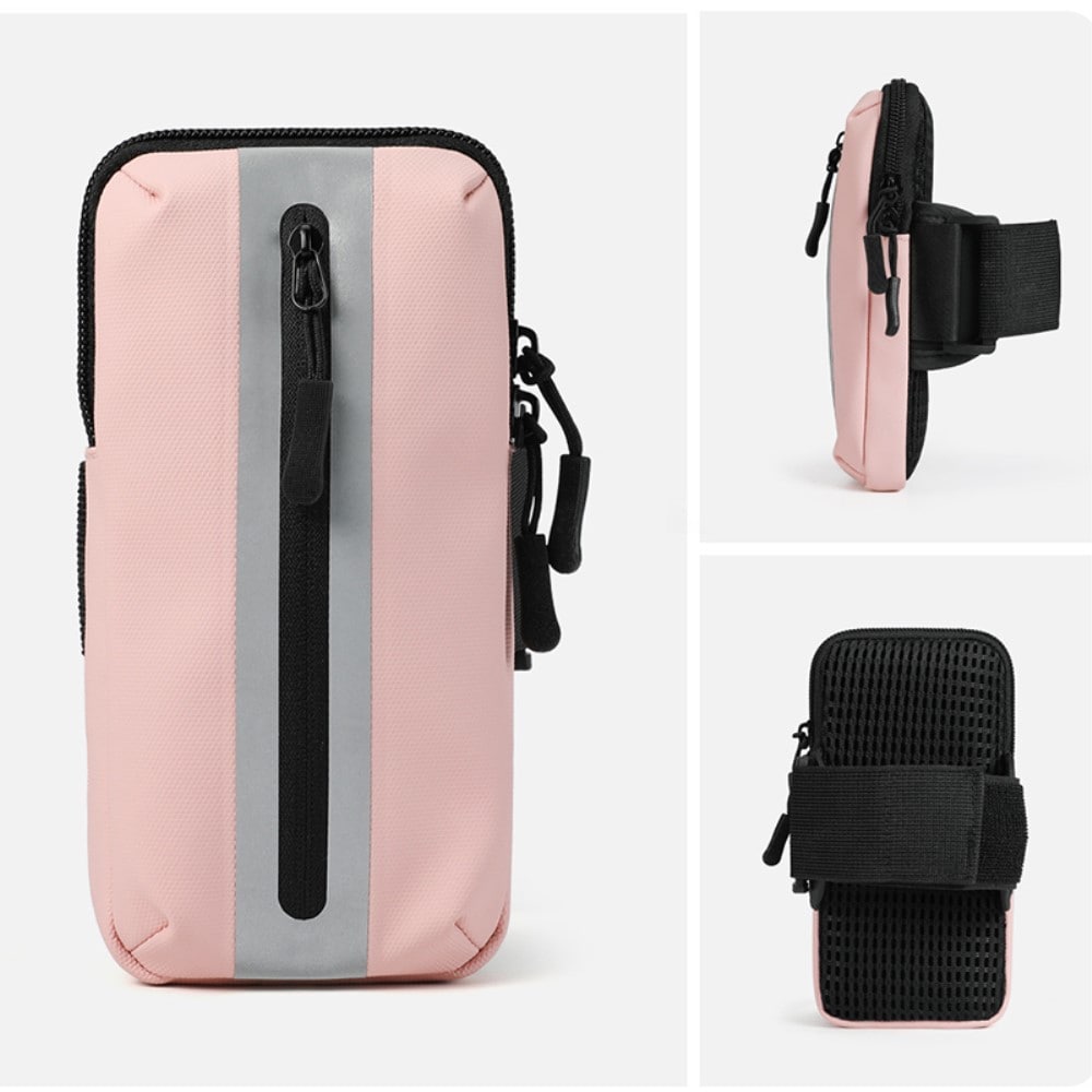 Vattentåligt sportarmband med reflex, Rosa