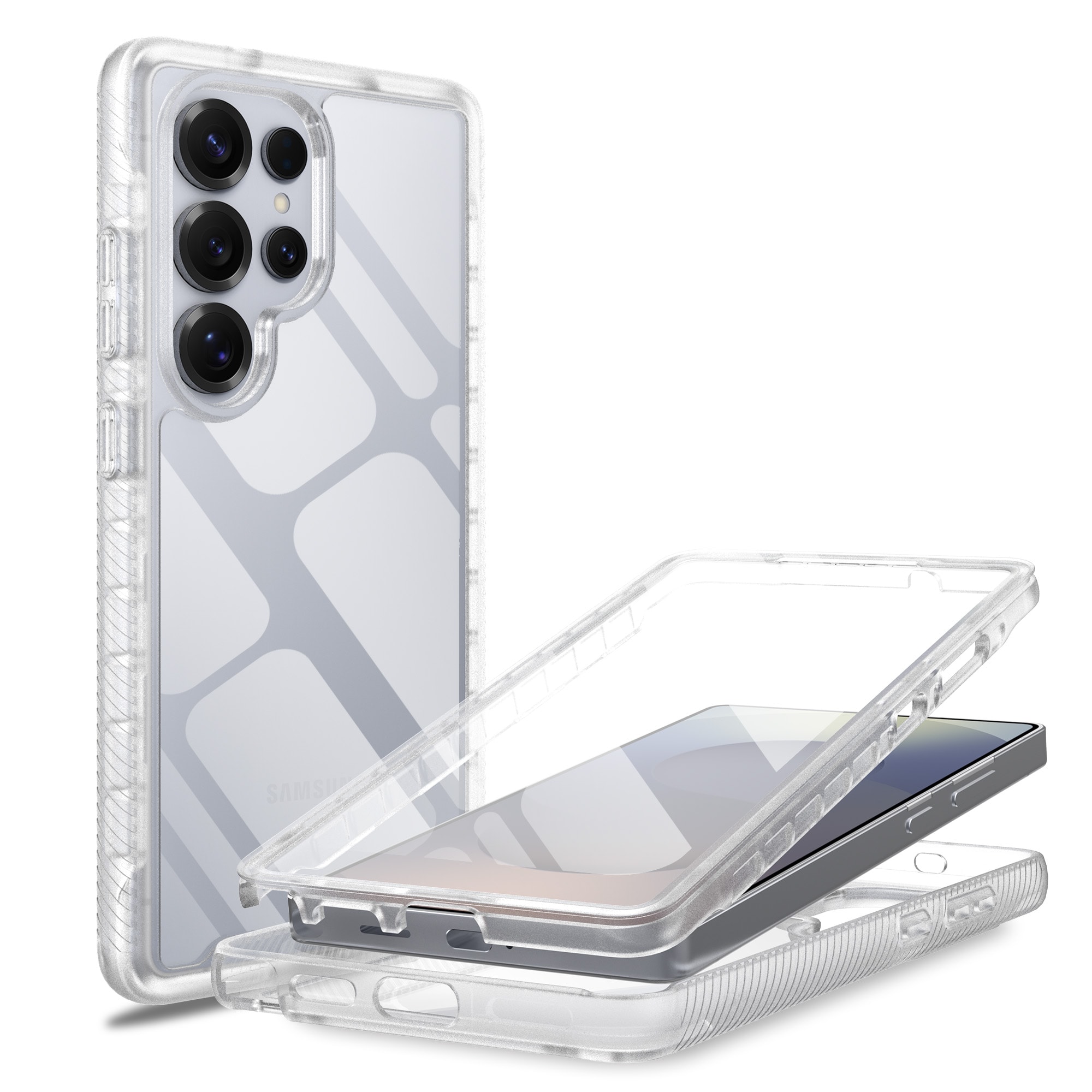 Samsung Galaxy S25 Ultra Mobilskal Full Protection, Genomskinlig