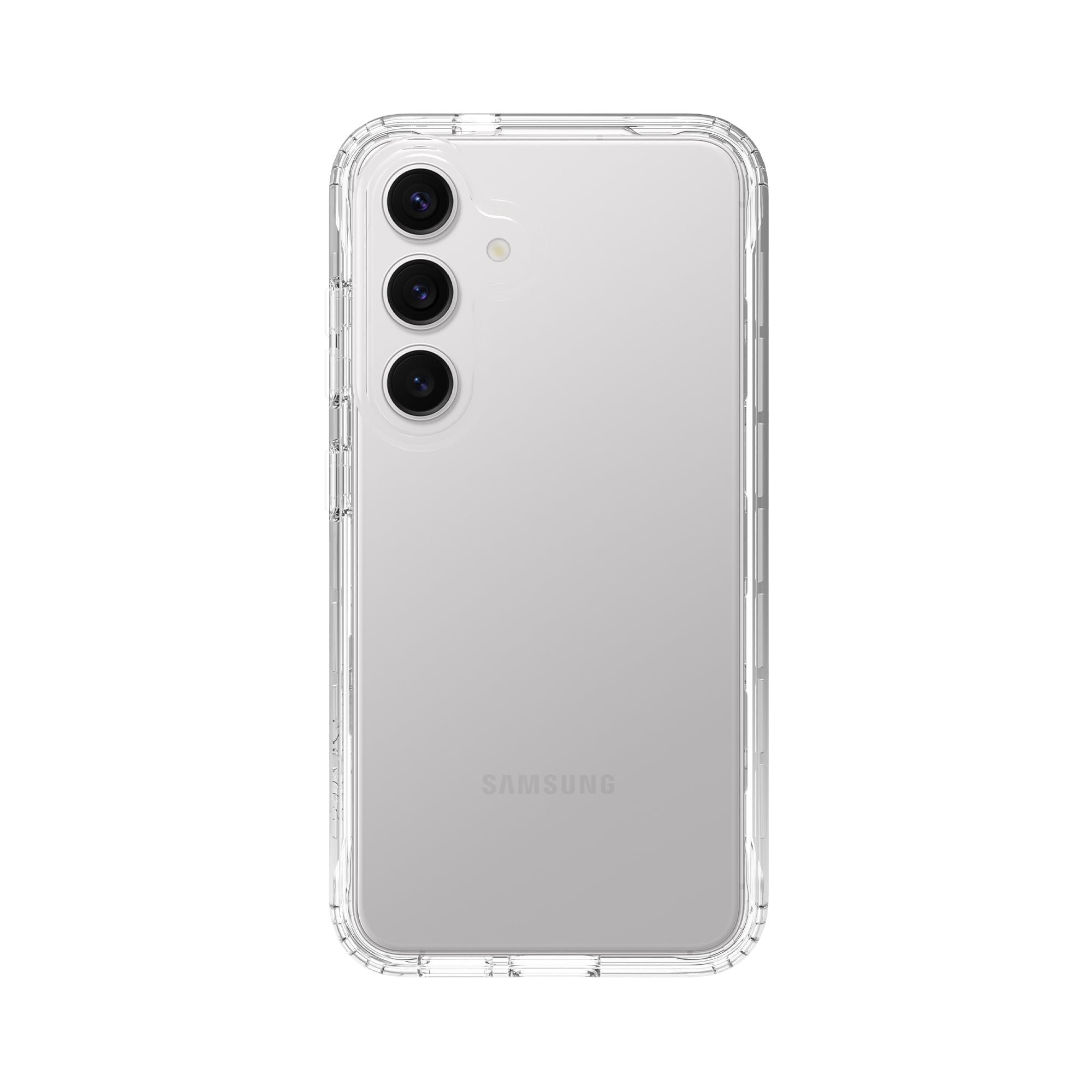 Samsung Galaxy S25 Stöttåligt mobilskal med skyddsram, Genomskinlig