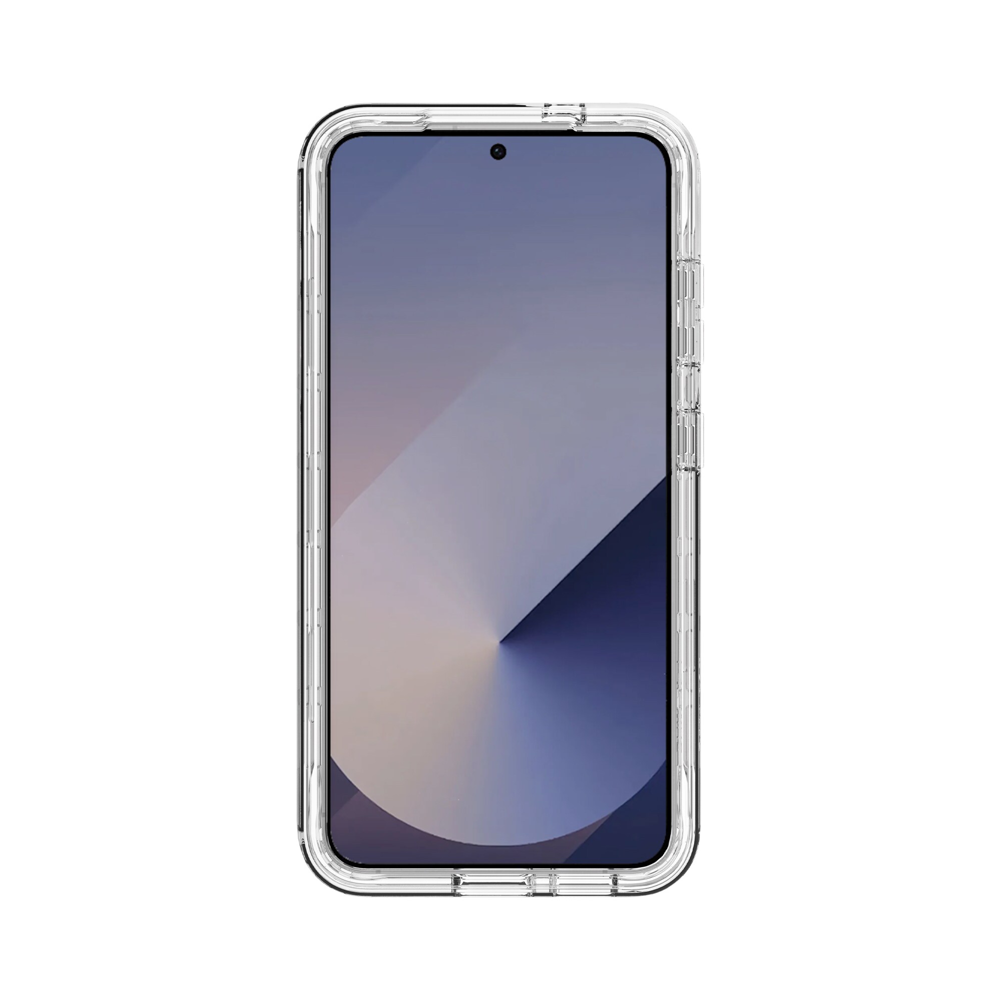 Samsung Galaxy S25 Stöttåligt mobilskal med skyddsram, Genomskinlig