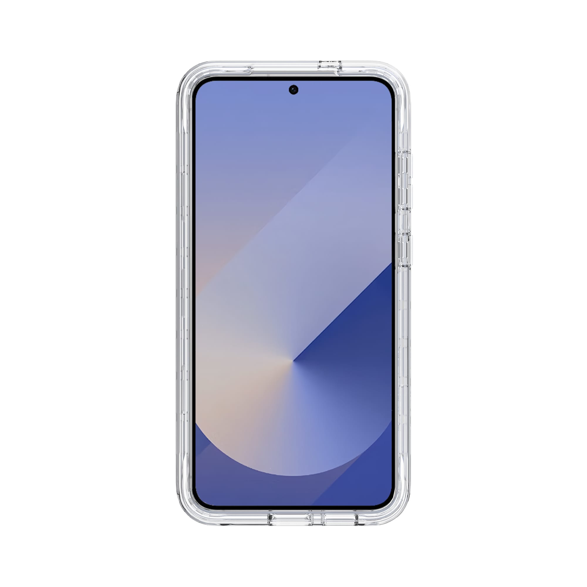 Samsung Galaxy S25 Plus Stöttåligt mobilskal med skyddsram, Genomskinlig