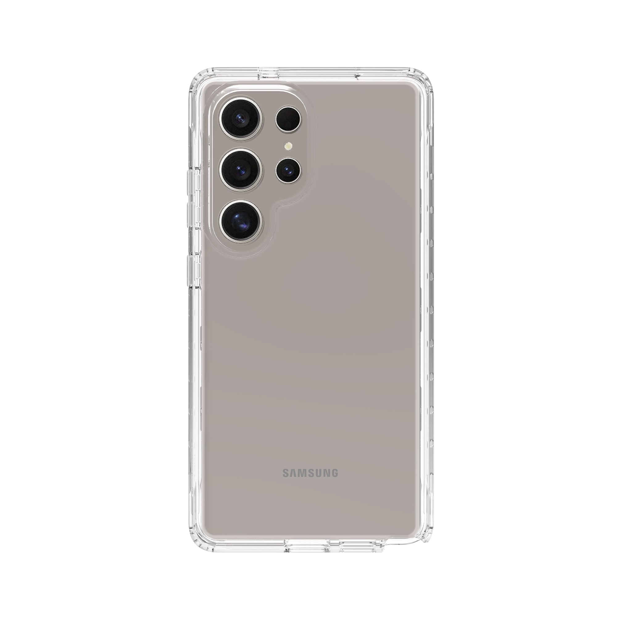 Samsung Galaxy S25 Ultra Stöttåligt mobilskal med skyddsram Genomskinlig