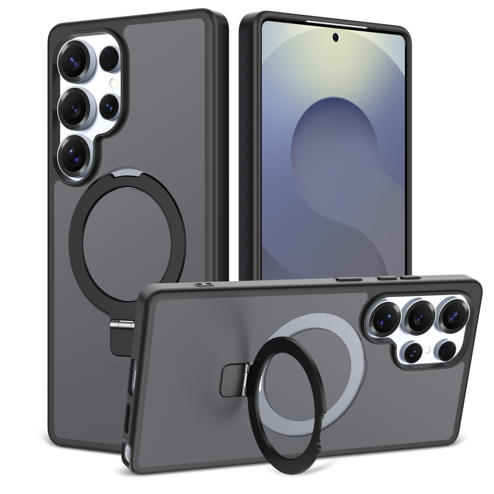 Samsung Galaxy S25 Ultra Magnetic hybridskal med ställfunktion, Svart