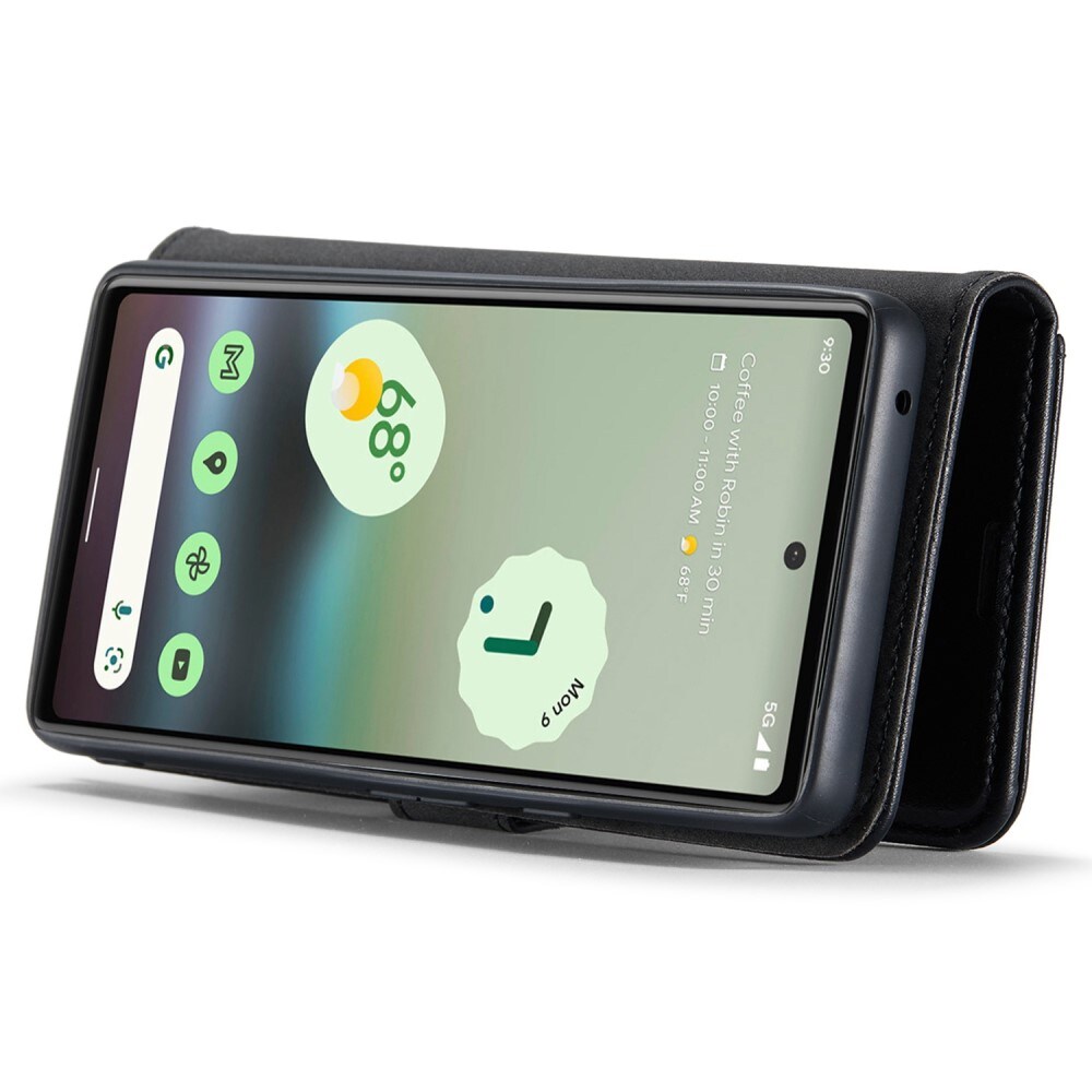 Google Pixel 6a Plånboksfodral med avtagbart skal, Black