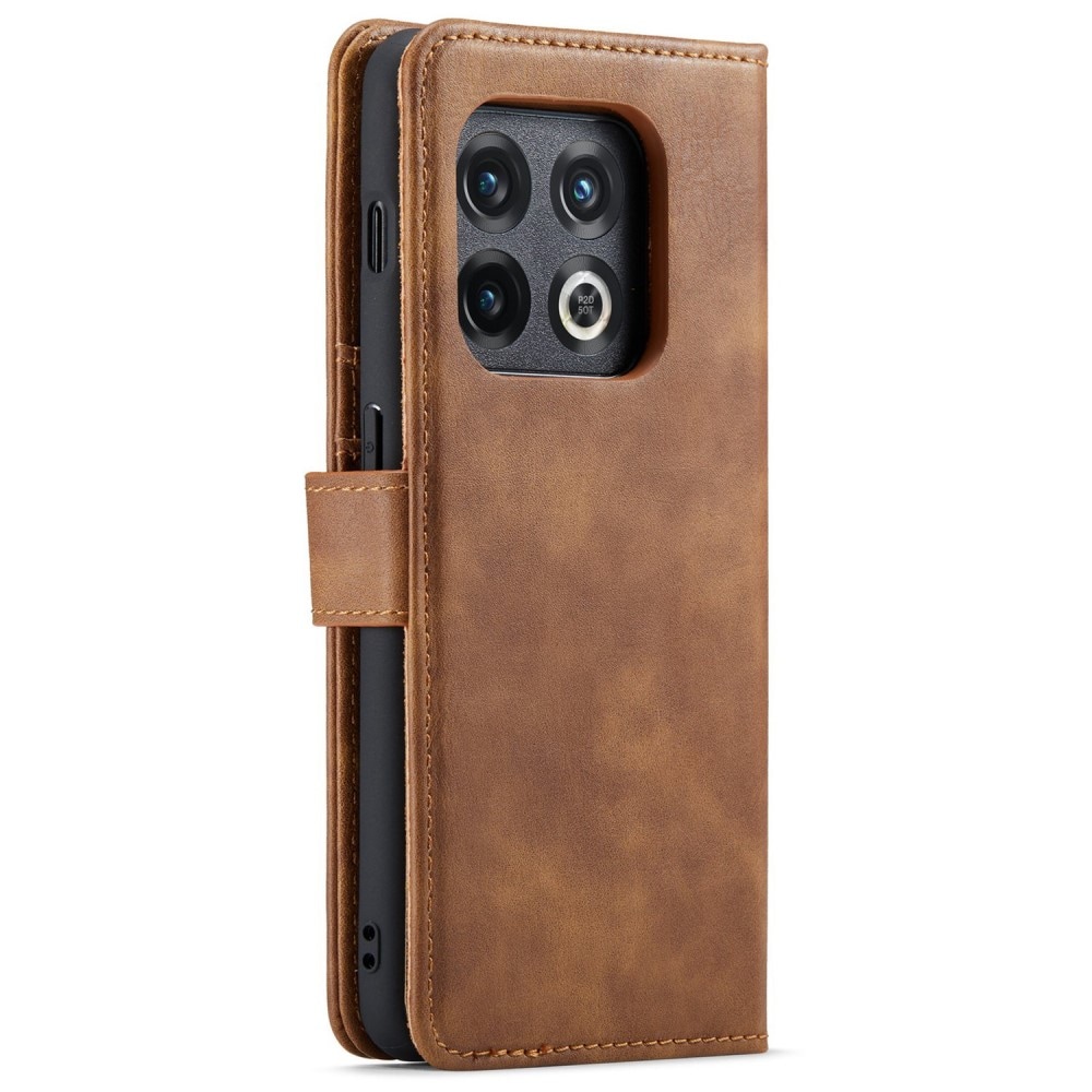  OnePlus 10 Pro Plånboksfodral med avtagbart skal, Cognac