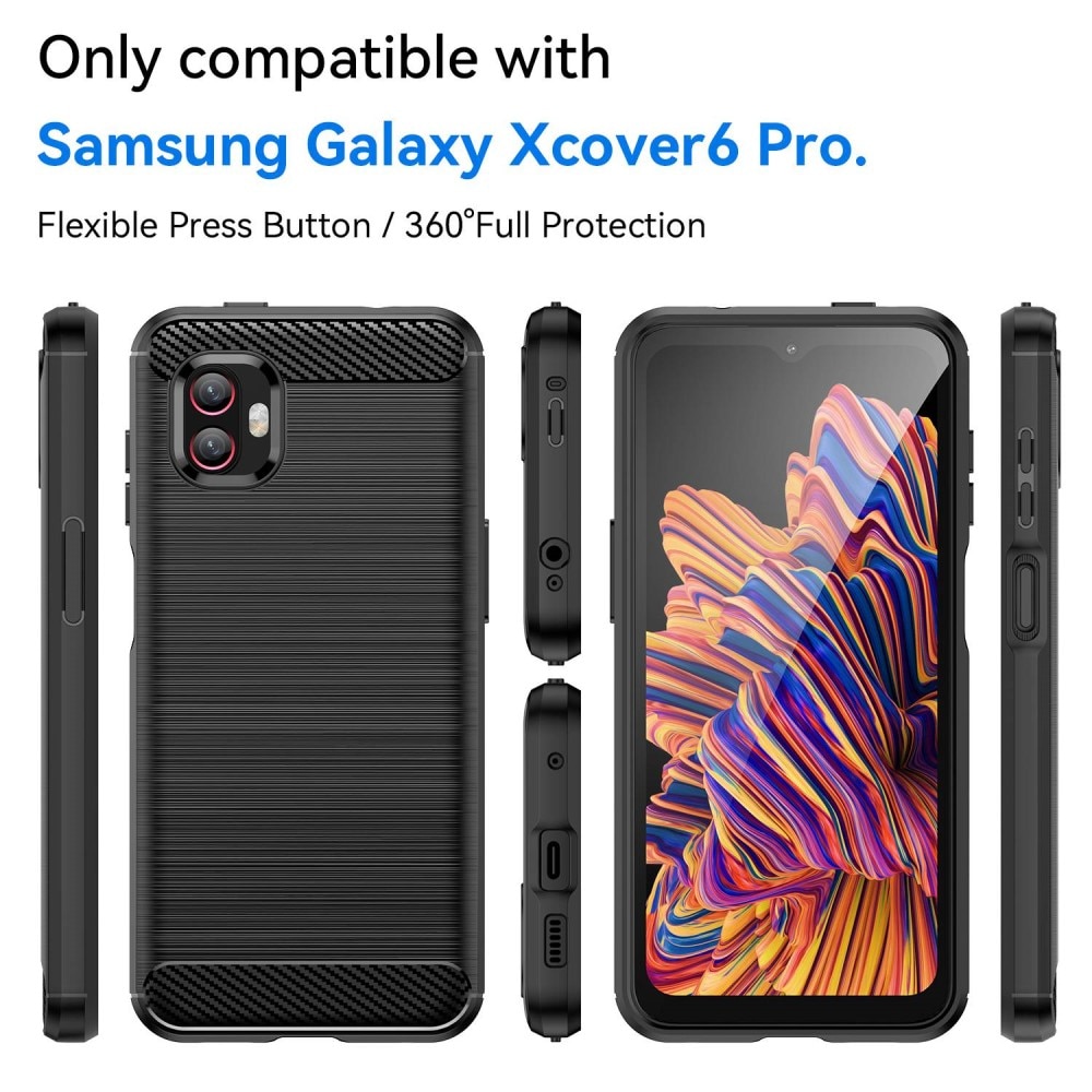 Samsung Galaxy Xcover 6 Pro TPU-skal Brushed, Black