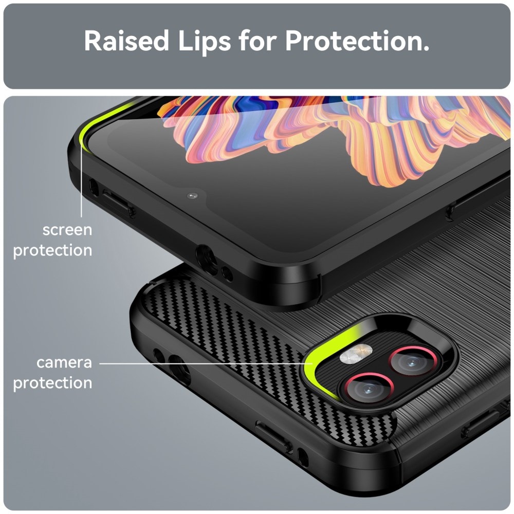 Samsung Galaxy Xcover 6 Pro TPU-skal Brushed, Svart