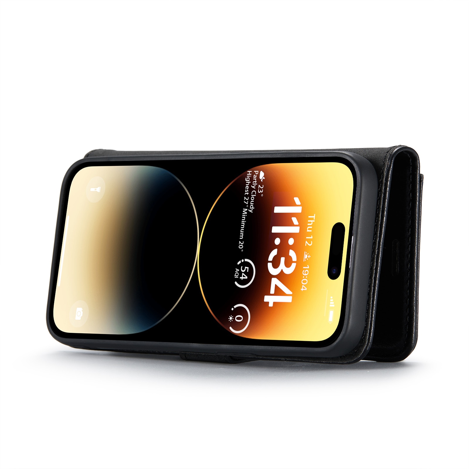 iPhone 15 Pro Plånboksfodral med avtagbart skal, svart