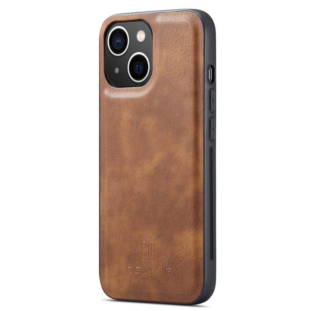 iPhone 14 Plus Plånboksfodral med avtagbart skal, Brun