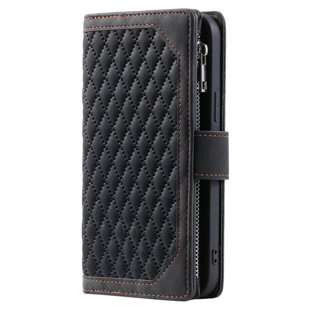 Samsung Galaxy A53 Quiltad plånboksväska, svart
