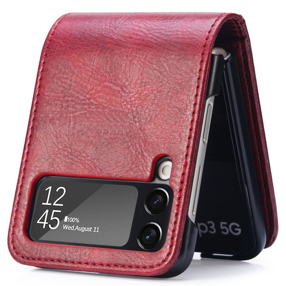 Samsung Galaxy Z Flip 4 Enkelt mobilfodral, röd