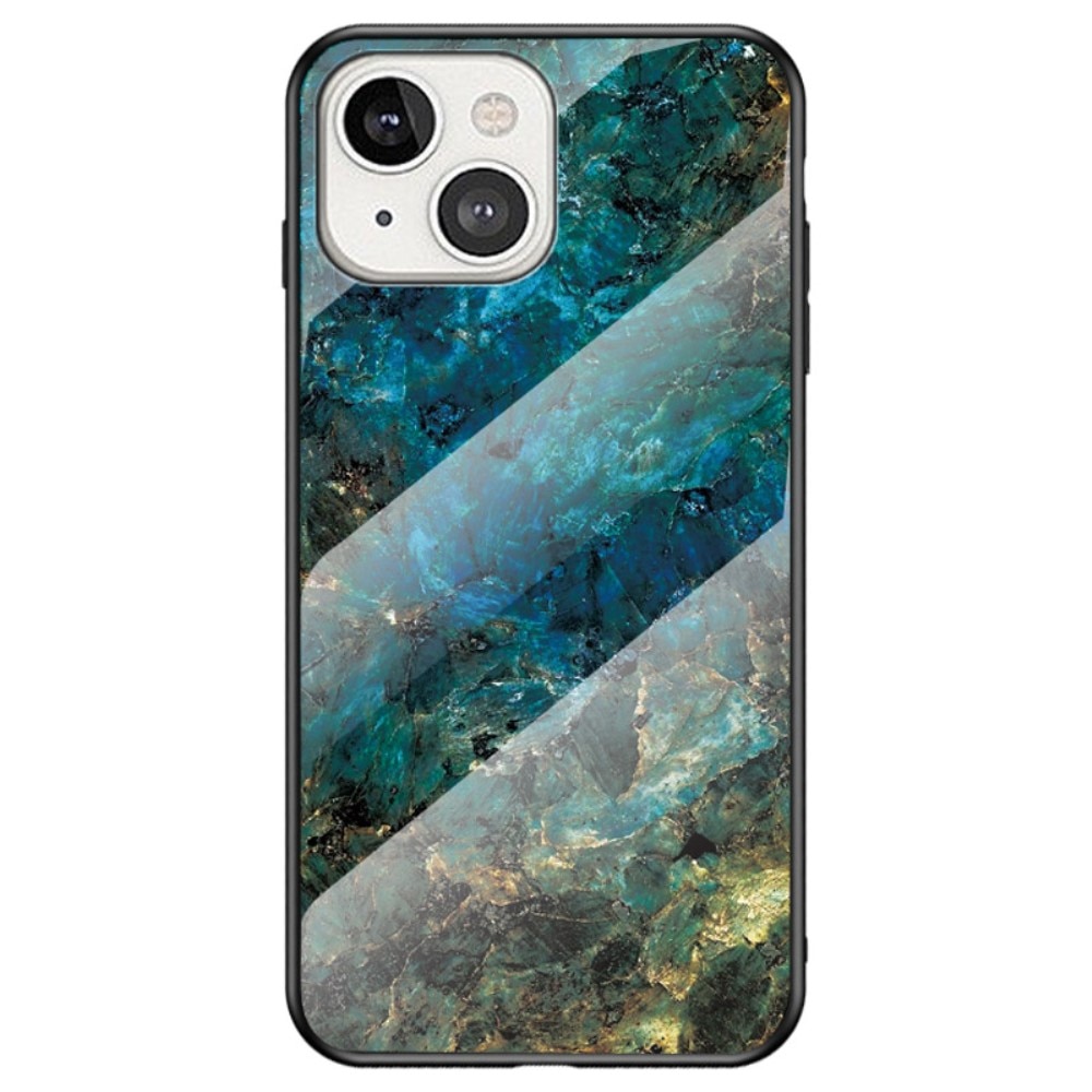 iPhone 14 Mobilskal med baksida av glas, plus emerald