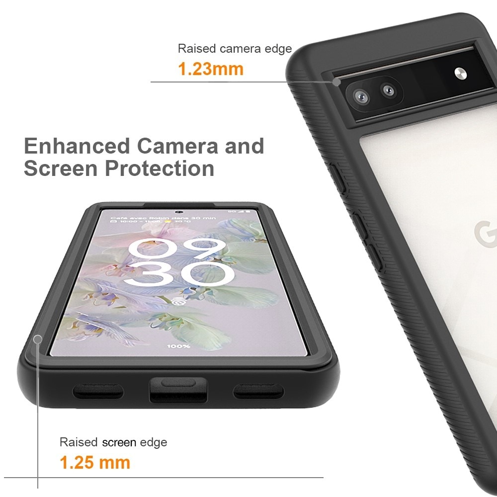 Google Pixel 7a Mobilskal Full Protection, svart